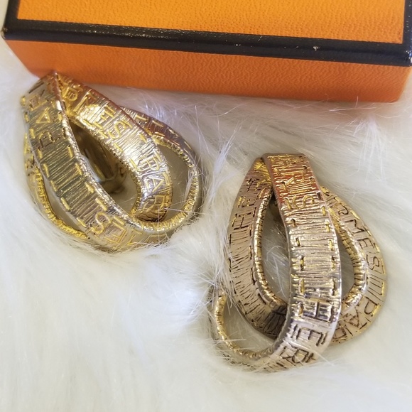 Hermes Jewelry - Authentic ribbon motif Hermes earrings
